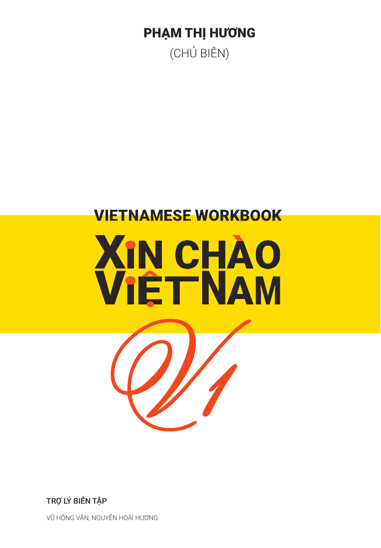 Bìa Workbook Xin chào Việt Nam V1